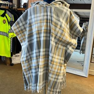 Custom make fleece poncho with hoodie